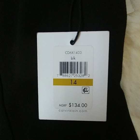 Calvin Klein Black Dress Size 14 - Picture 3 of 6